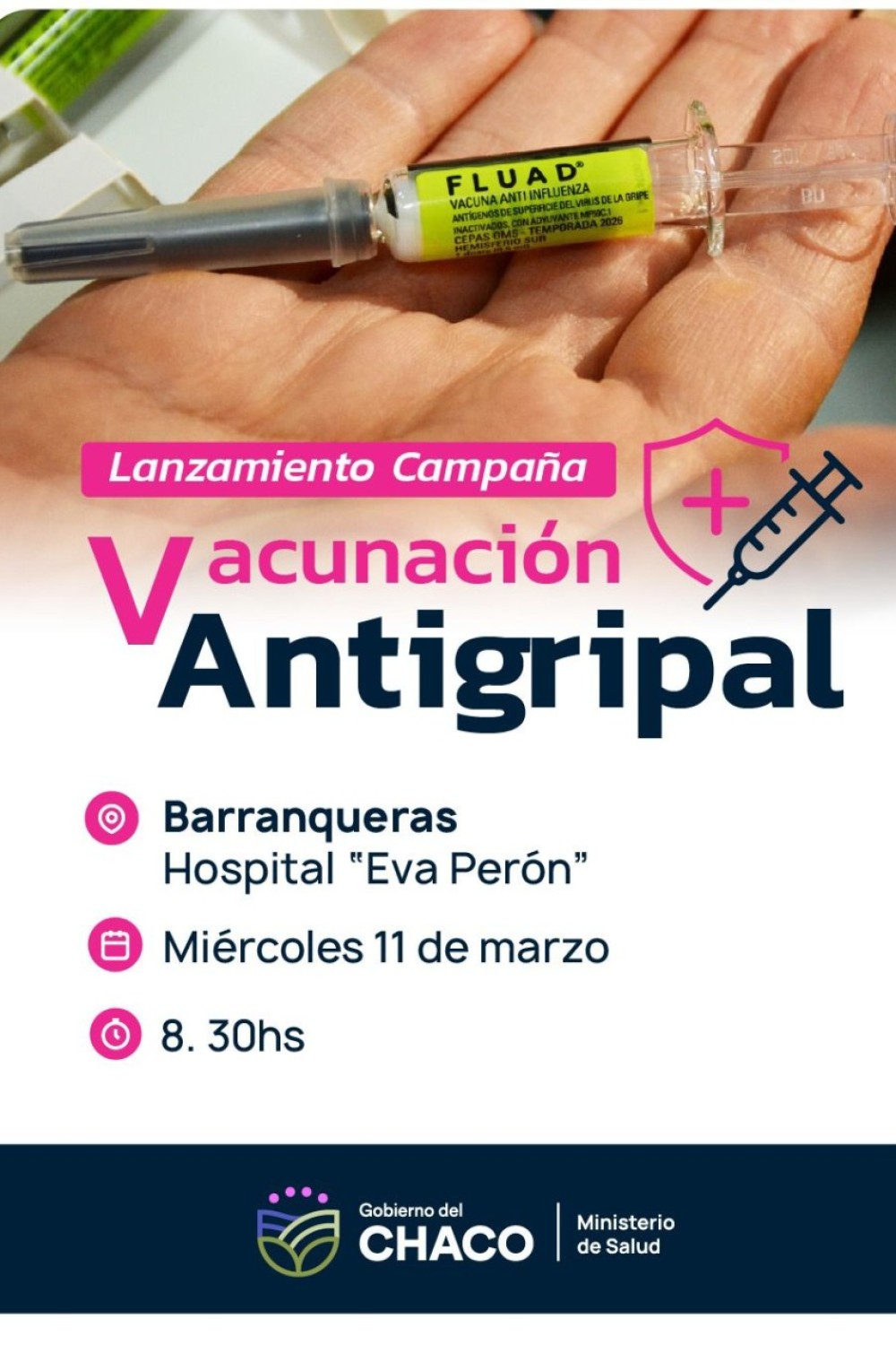 SALUD INICIA LA CAMPA&Ntilde;A DE VACUNACI&Oacute;N ANTIGRIPAL 2026 EN CHACO