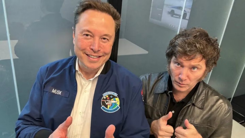 Javier Milei se reunió con Elon Musk y recorrió la planta de Tesla