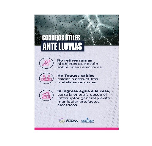 SECHEEP RECOMIENDA EVITAR RIESGOS ELÉCTRICOS DURANTE LAS LLUVIAS Y TORMENTAS