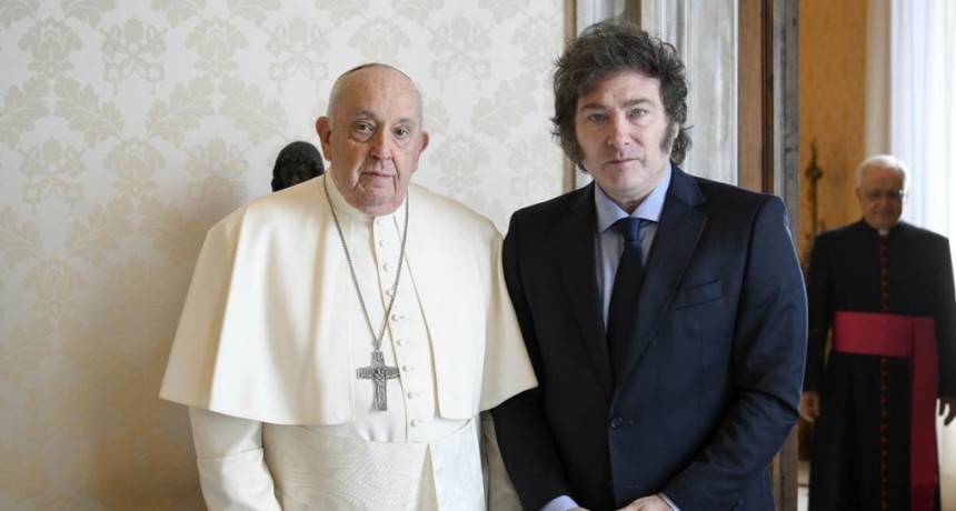 Milei se reunió una hora con Francisco en el Vaticano