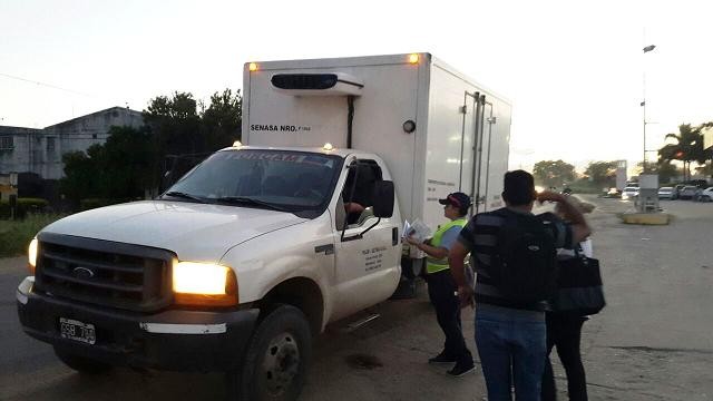 Operativo municipal de inspección a transportes alimenticios