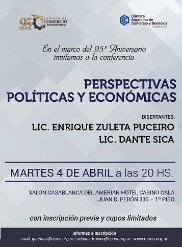 Enrique Zuleta Puceiro y Dante Sica disertarán en el 95 aniversario de la Cámara de Comercio