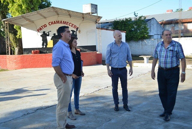 Capitanich y directivos del Prado Asturiano: Proyectan abrir la calle y dar continuidad a Marcelo T. de Alvear