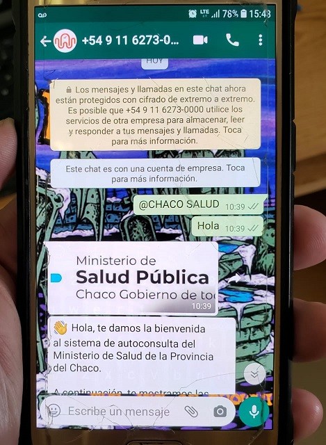 Coronavirus: Salud amplía canales de comunicación a través de Whatssapp