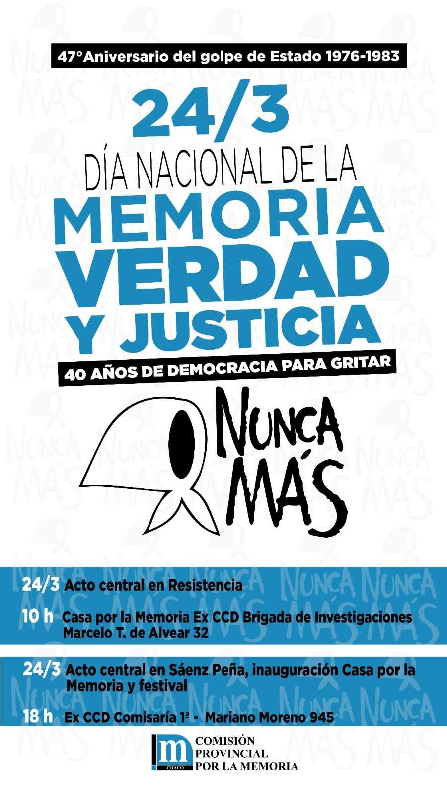 24M: todas las actividades por el 47° aniversario del Golpe de Estado de 1976