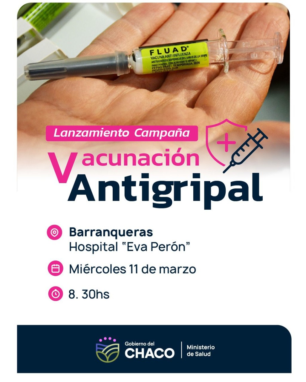 SALUD INICIA LA CAMPA&Ntilde;A DE VACUNACI&Oacute;N ANTIGRIPAL 2026 EN CHACO