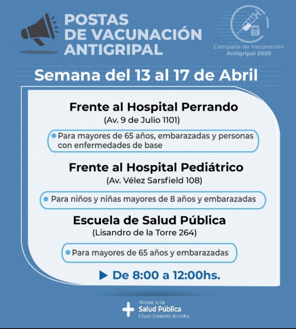 DESDE HOY, ESTOS SON LOS LUGARES DE VACUNACIÓN ANTIGRIPAL