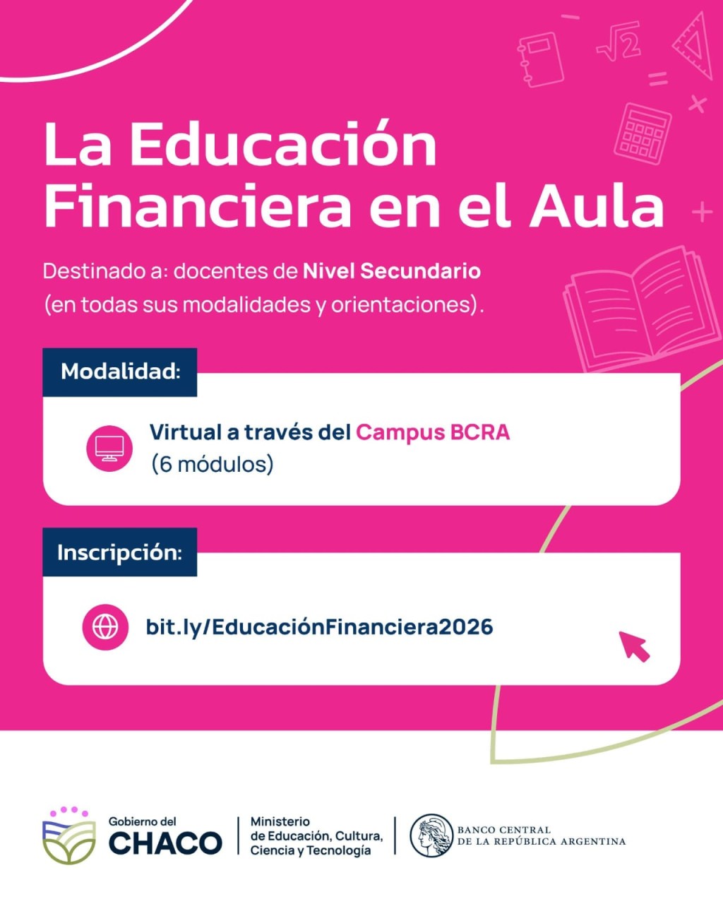 EDUCACI&Oacute;N LANZ&Oacute; LA CAPACITACI&Oacute;N GRATUITA &ldquo;EDUCACI&Oacute;N FINANCIERA EN EL AULA 2026&rdquo; PARA DOCENTES DE SECUNDARIA