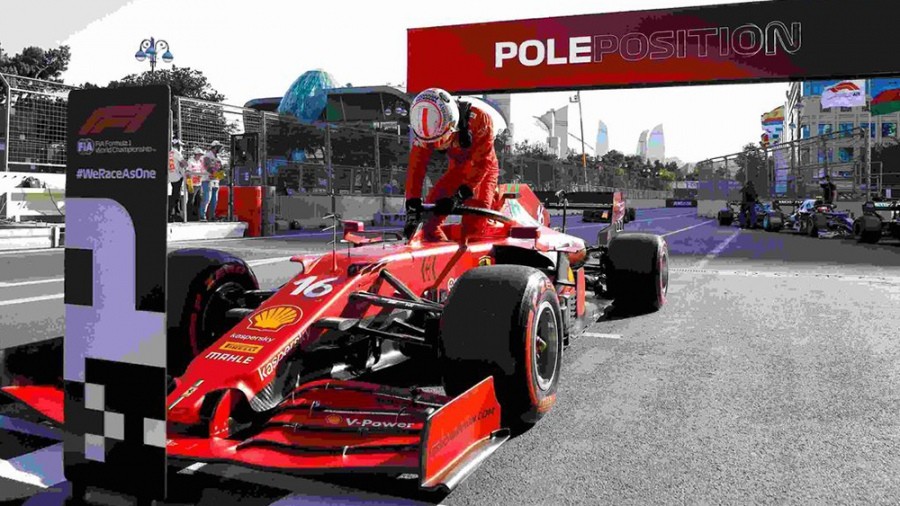  Leclerc con Ferrari larga desde la pole position en el Gran Premio de España 