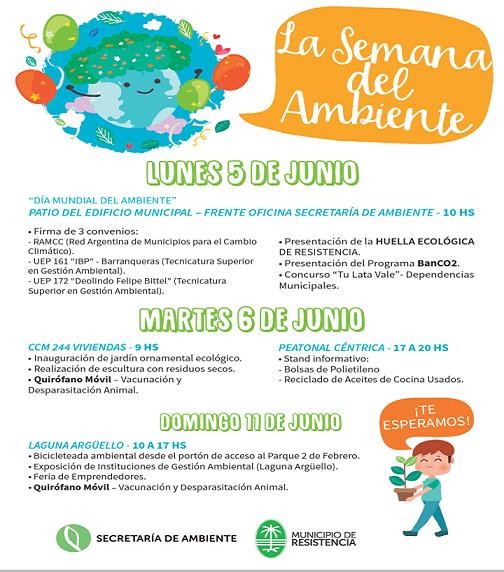 Resistencia se alista para vivir la “Semana del Medio Ambiente”