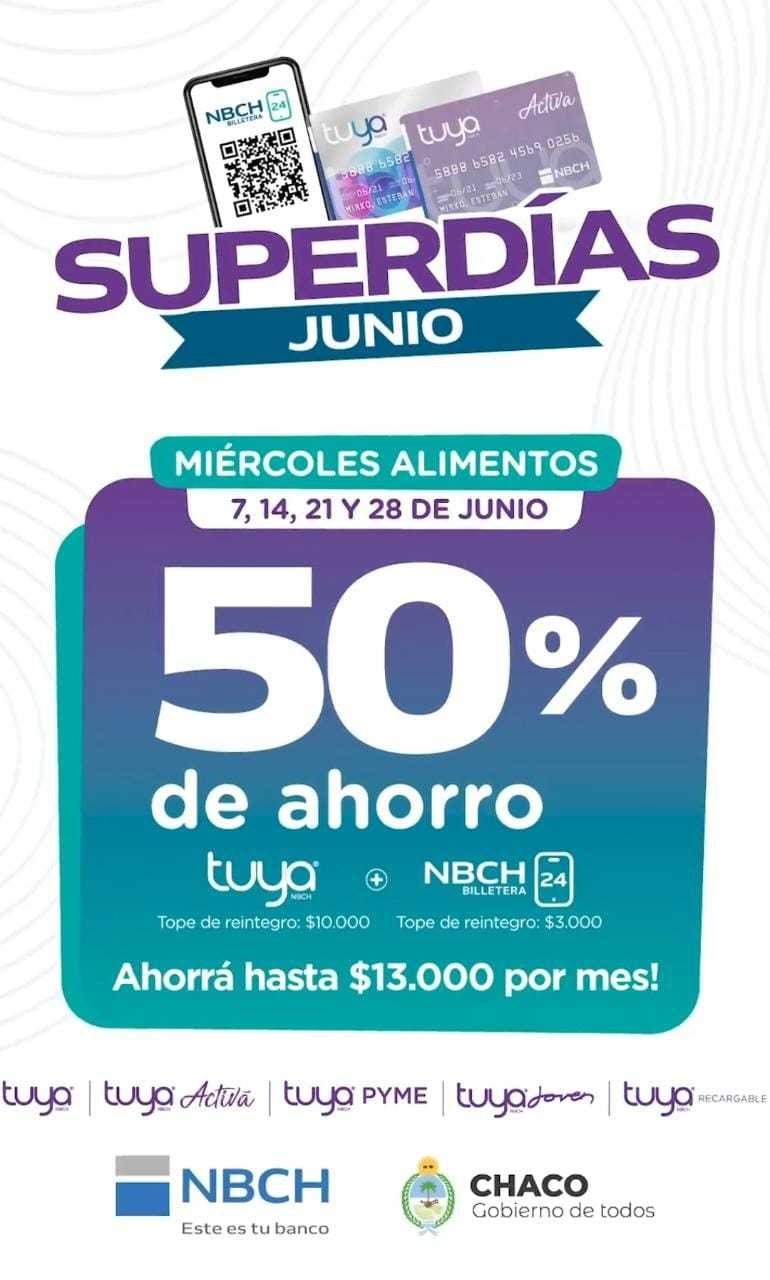 Otro miércoles para compras con 50 por ciento de descuento en supermercados y alimentos