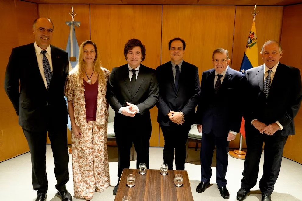 Milei se reunió en Madrid con el presidente electo de Venezuela, Edmundo González Urrutia