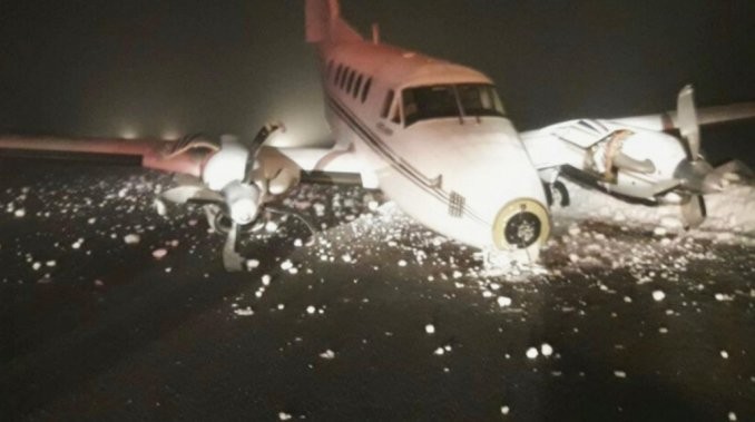 Se despistó un avión privado en Bariloche