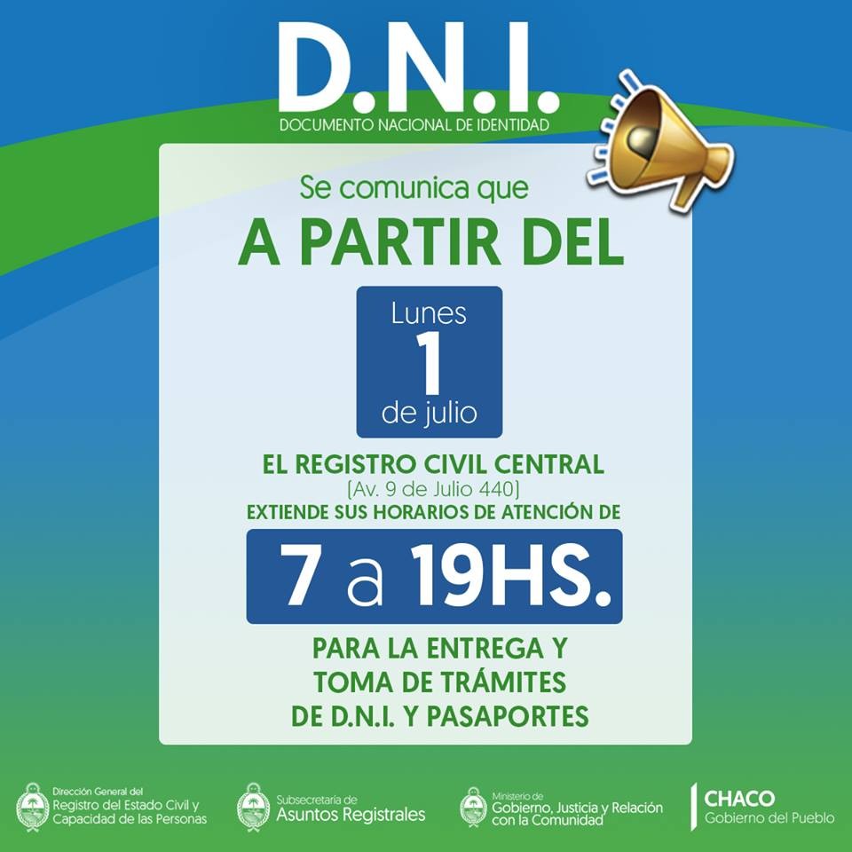 EL REGISTRO CIVIL CENTRAL EXTENDI SU HORARIO DE ATENCI N