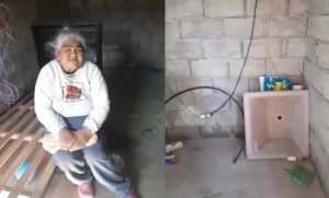 Desgarrador video de abuela ciega abandonada por sus hijos 