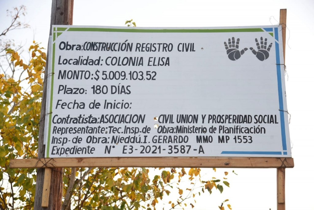 La provincia avanza con la construcción del primer registro civil propio de Colonia Elisa