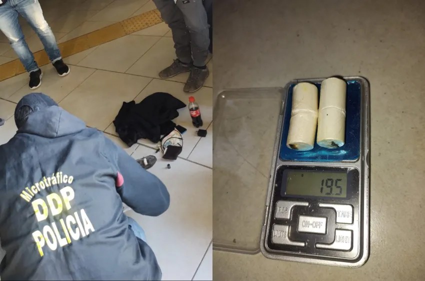 En la Terminal de Resistencia atraparon a un chico de 18 años que tenía cocaína y pretendía venderla en Villa Ángela