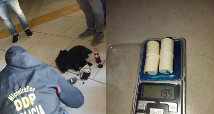 En la Terminal de Resistencia atraparon a un chico de 18 años que tenía cocaína y pretendía venderla en Villa Ángela