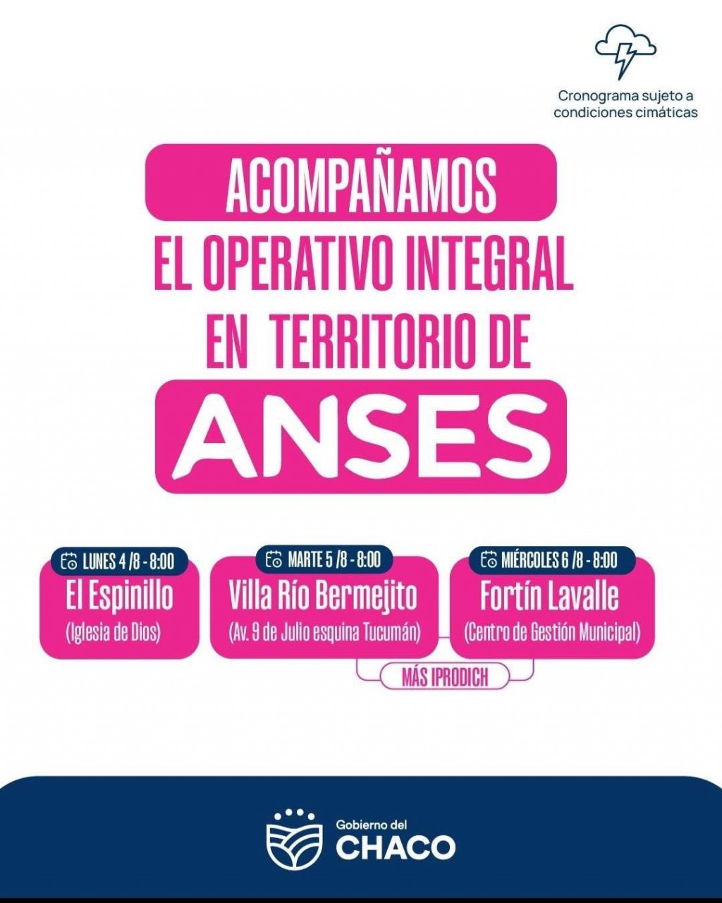 DESARROLLO HUMANO ACOMPAÑARÁ EL OPERATIVO INTEGRAL DE ANSES EN EL IMPENETRABLE