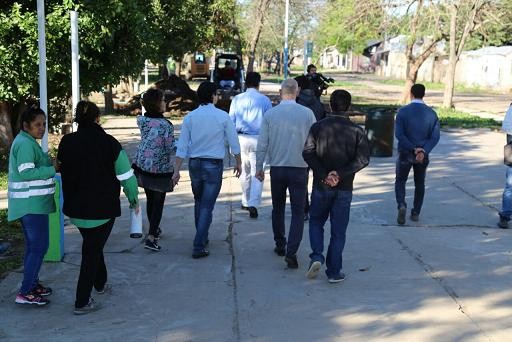 Capitanich verificó los trabajos de mejoramiento del parque lineal de Villa Río Negro
