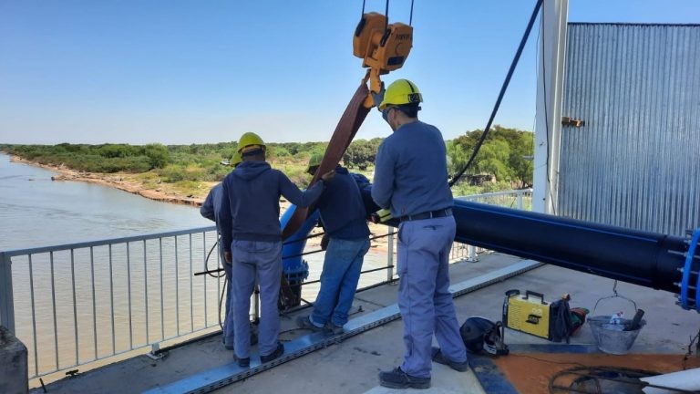 Segundo acueducto: Sameep avanza con la obra de la toma de agua cruda sobre el río Paraná