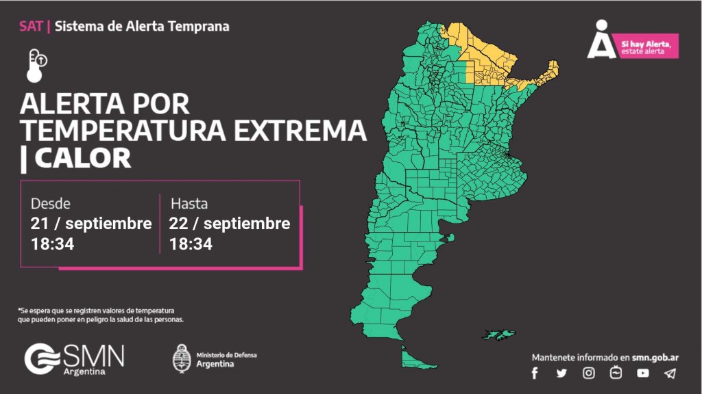 Chaco, en alerta amarillo por temperaturas extremas