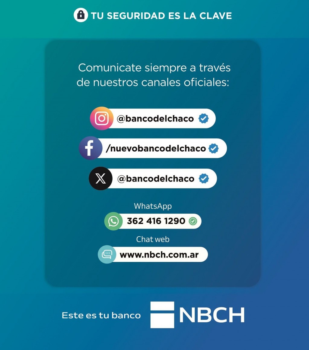 EL NBCH ADVIERTE SOBRE LOS INTENTOS DE ESTAFAS Y RECUERDA SUS CANALES OFICIALES