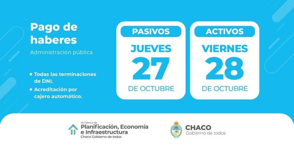 Chaco: El Gobierno comienza el cronograma de pago con nuevos aumentos salariales