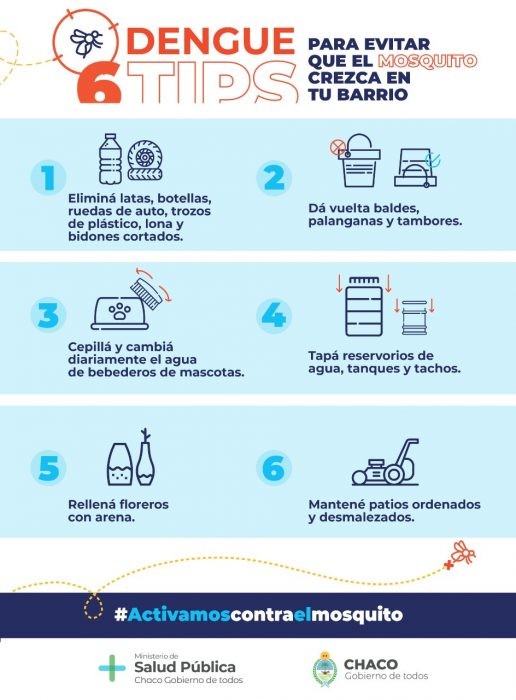 Chaco | Dengue: Instan a la población a ser protagonista en las acciones para evitar los criaderos de mosquitos