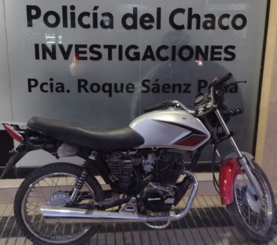 Sáenz Peña: tras una investigación lograron restituir una motocicleta