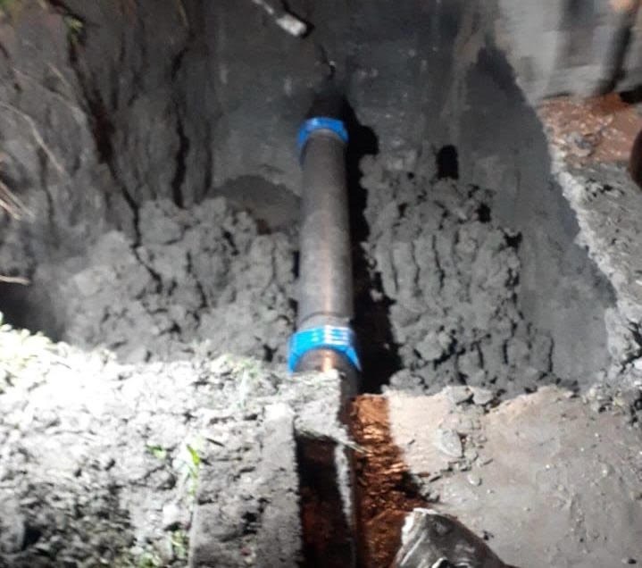 Sameep solucionó la rotura de la cañería en calle Mármol