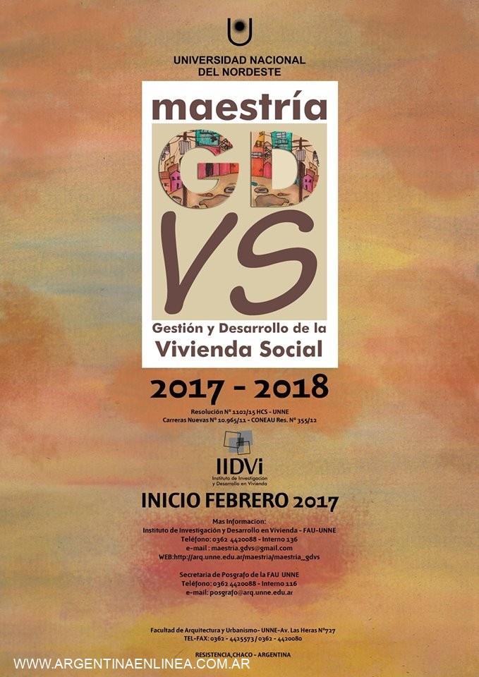 Maestría en Gestión y Desarrollo de la Vivienda Social: un tópico clave para la construcción del hábitat    