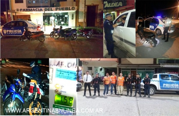 CAMINERA SECUESTRÓ 64 MOTOS Y DETECTÓ 23 ALCOHOLEMIAS POSITIVAS ESTE FIN DE SEMANA