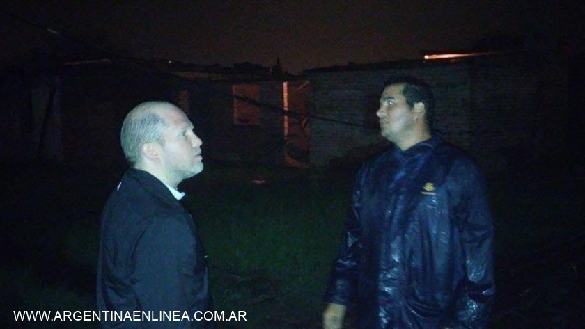CHAPO RECORRIO DISTINTOS BARRIOS ANTE LAS INTENSAS LLUVIAS 