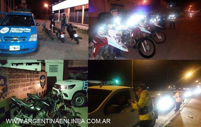 En el interior y en la ciudad varias motos secuestradas y alcoholemias positivas en el fin de semana largo