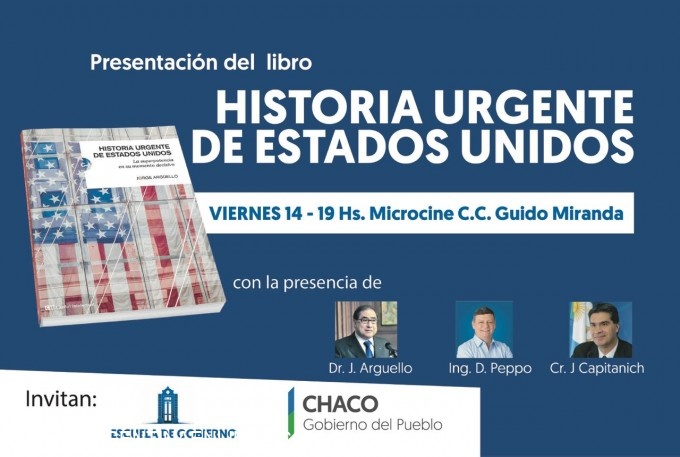  JORGE ARGÜELLO presentara su  historia urgente de Estados Unidos en el Guido Miranda