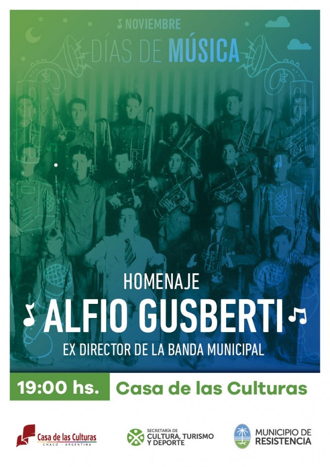 El municipio homenajea a Alfio Gusberti como parte del ciclo Días de Música