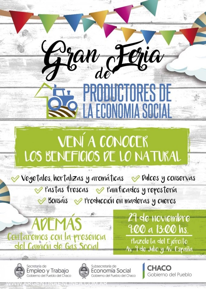EL MARTES HABRÁ FERIA DE PRODUCTORES EN LA PLAZOLETA DEL EJÉRCITO