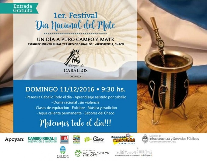 TURISMO INVITA A PARTICIPAR DEL 1° FESTIVAL POR EL DÍA NACIONAL DEL MATE