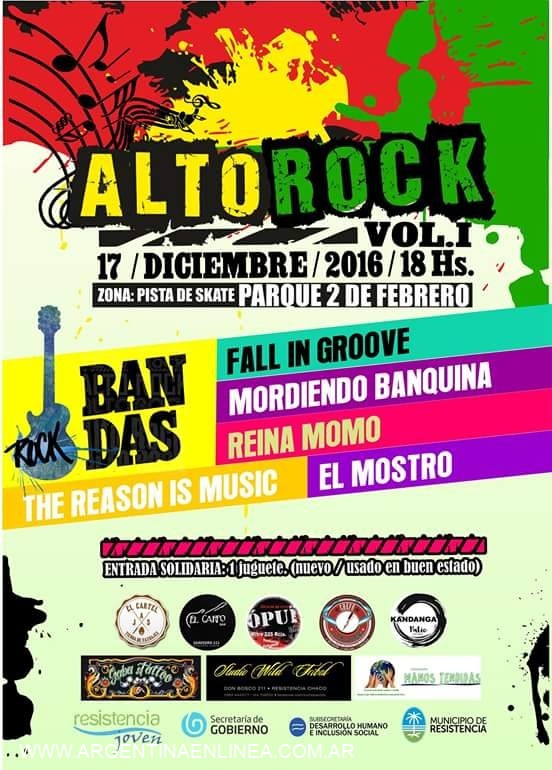 Todo listo para el Alto Rock Vol. 1 que organiza la Oficina de Juventud del municipio de Resistencia