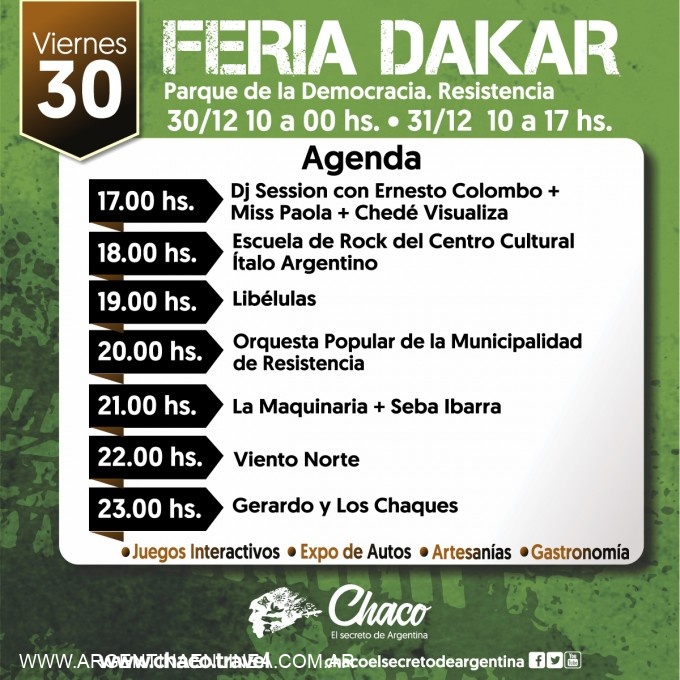 BANDAS LOCALES TOCARÁN EN LA FERIA DAKAR EN EL PARQUE DE LA DEMOCRACIA